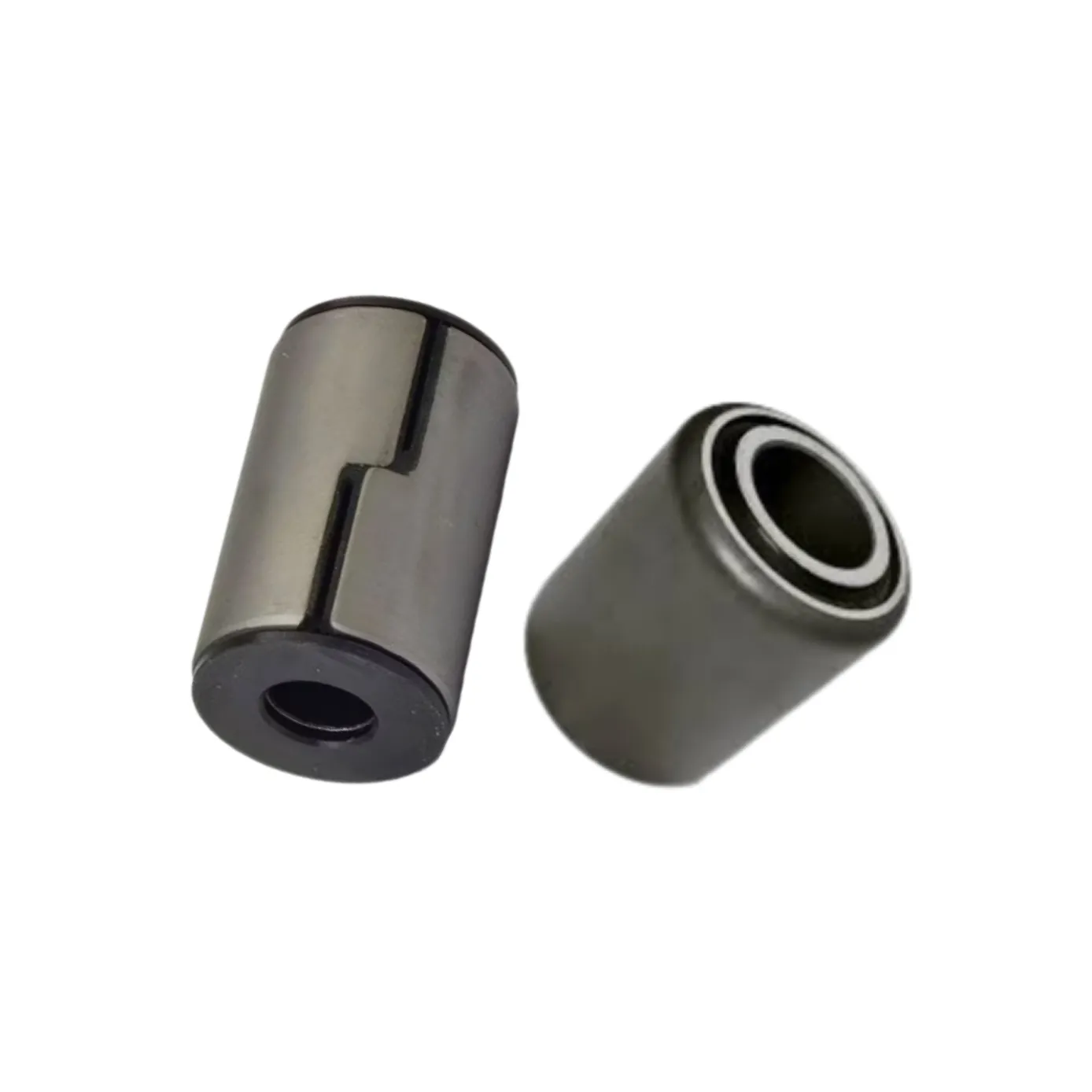 Metal bushings with black inserts
